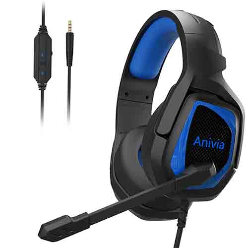 MH602 black and blue game headset